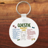 Porte-clés Lois sur les propriétés de Westie 4 (Recto)
