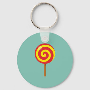 Porte-clés Lollipop rouge spirale