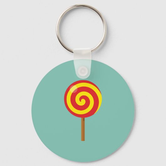 Porte-clés Lollipop rouge spirale (Recto)