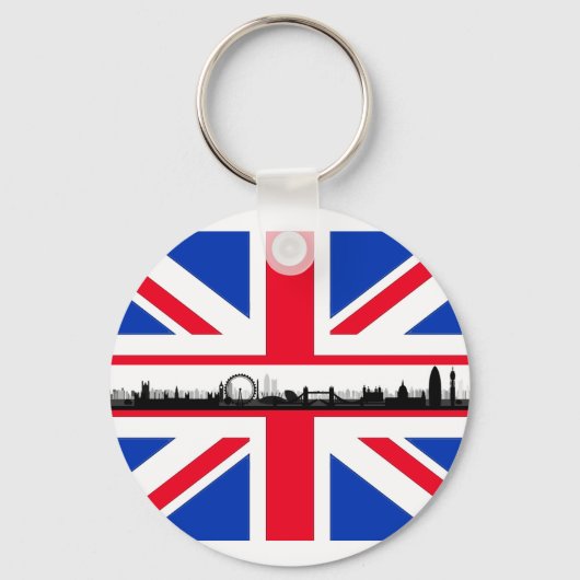 Porte-clés London Eye Skyline Union Jack Flag Keychain (Recto)