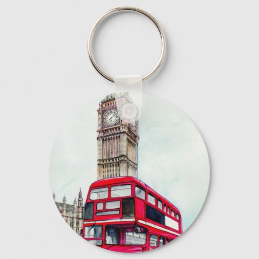 Porte-clés Londres Bus et Big Ben (Recto)