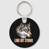 Porte-clés Lone But Strong Wolf (Recto)