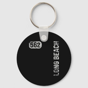 Porte-clés Long Beach California 562 Code régional Vintage Re