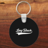 Porte-clés Long Beach - Californie - Throwback Design - Clic (Recto)