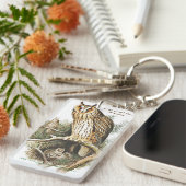 Porte-clés "Long Eared & Great Horned Owls" (Devant droit)