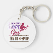 Porte-clés Long Jump Je sais que je saute comme une fille Ess (Dos)