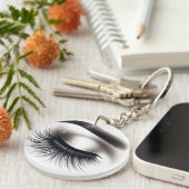 Porte-clés Longue Black Wispy Eyelashes Lash Extensions Beaut (Devant droit)