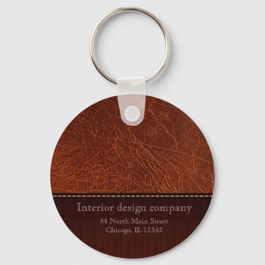 Porte-clés look cuir Brown (Recto)