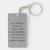 Porte-clés Look d'argent monumental personnalisé (Dos)