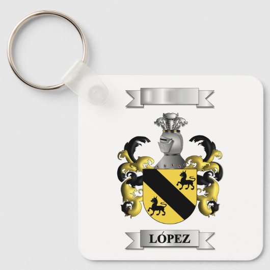 Porte-clés Lopez Nom et Blason (Recto)