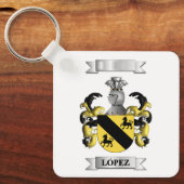 Porte-clés Lopez Nom et Blason (Recto)