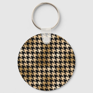 Porte-clés L'or métallique accroche la dent, motif de mode.
