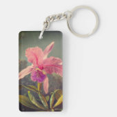 Porte-clés L'orchidée de Cattleya et trois colibris Heade (Dos)