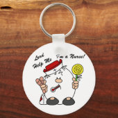 Porte-clés Lord Aidez-moi Je suis infirmière (Recto)