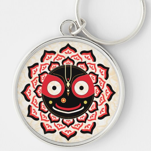 Porte-clés Lord Jagannath Face Chakra Hindu Deity (Devant)