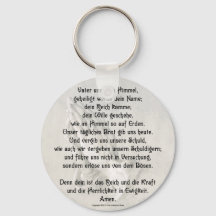Lord's Prayer (allemand) Bouton Porte - clé de bas