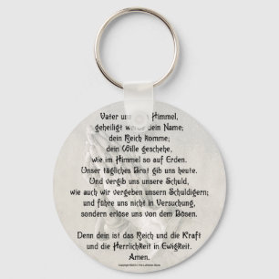 Porte-clés Lord's Prayer (allemand) Bouton Porte - clé de bas