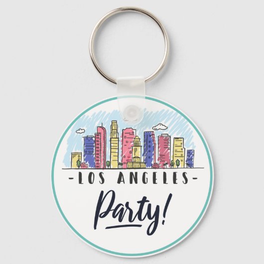 Porte-clés Los Angeles Party (Recto)