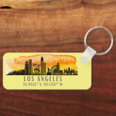 Porte-clés Los Angeles Skyline Latitude and Longitude  (Recto)