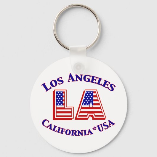 Porte-clés Los Angeles USA Patriotic Logo (Recto)