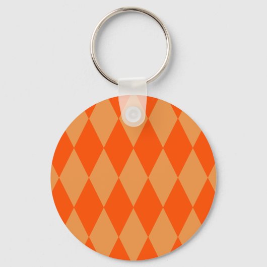 Porte-clés Losanges damier orange clair et foncé (Recto)
