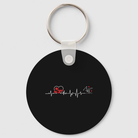 Porte-clés Loss Heartbeat Hand Sign Language Loss Awa (Recto)