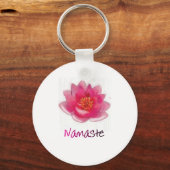 Porte-clés Lotus Fleur "Namaste" Cadeaux de Yoga (Recto)