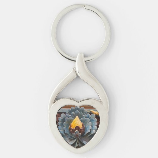 Porte-clés Lotus Flower Heart Keychain (Devant)