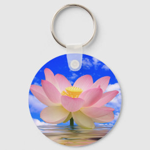 Porte-clés Lotus Flower né dans l'eau