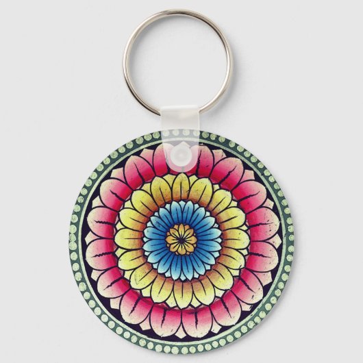 Porte-clés Lotus Mandala (Recto)