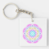 Porte-clés Lotus Mandala Design (Devant)