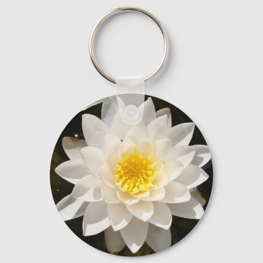 Porte-clés Lotus, Nénuphar blanc flottant (Recto)