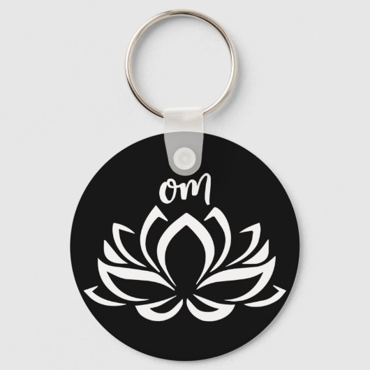 Porte-clés Lotus Om White (Recto)