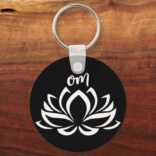 Porte-clés Lotus Om White (Verso)