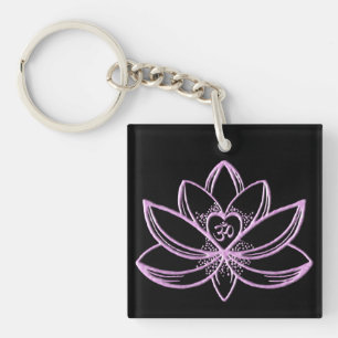 Porte-clés Lotus Rose