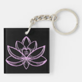 Porte-clés Lotus Rose  (Dos)