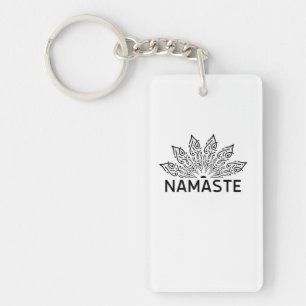 Porte-clés lotus yoga mandala fleur namaste