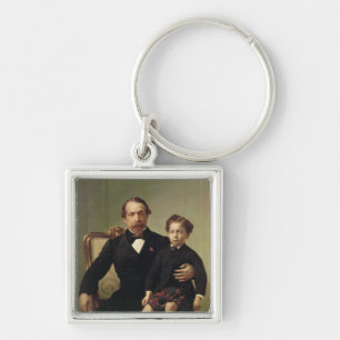 Porte-clés Louis-Napoléon Bonaparte d'empereur et son fils