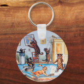 PORTE-CLÉS LOUIS WAIN'S FUNNY SPRING NETTOYANT CATS (Recto)