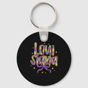 Porte-clés Louisiana Coquette Bow coloré Mardi Gras Carniva