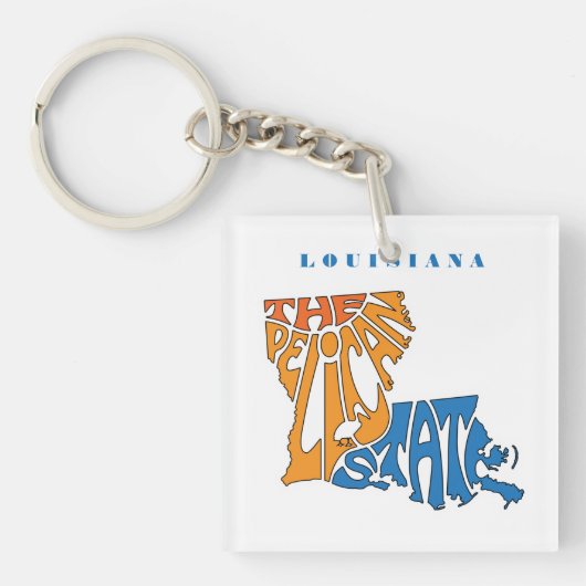Porte-clés Louisiane surnom Word Art (Devant)