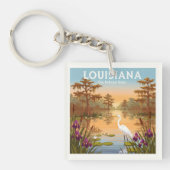 Porte-clés Louisiane vintage (Devant)