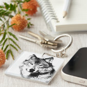 Porte-clés Loup (Devant Droit)