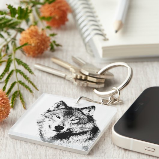 Porte-clés Loup (Devant Droit)