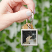 Porte-clés Loup blanc (main)