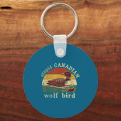 Porte-clés Loup canadien stud drôle oiseau plongeur plongeons (Recto)