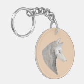 Porte-clés Loup de bois d'aquarelle (Devant gauche)