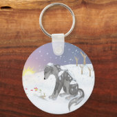 Porte-clés Loup d'hiver (Recto)