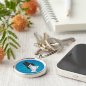 Porte-clés Loup en bleu (Côté)