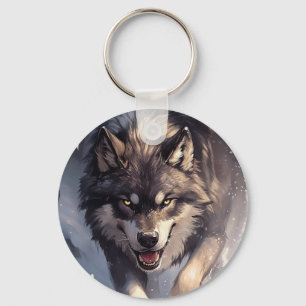 Porte-clés Loup en hiver